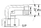 Anpassbarer hydraulischer Rohr-90°-Ellbogen GAZ