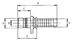 Zeichnung-gerader-Hydrauliksteckverbinder-weo